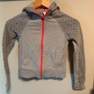 Girls light gray/pink jacket size 7/8 small